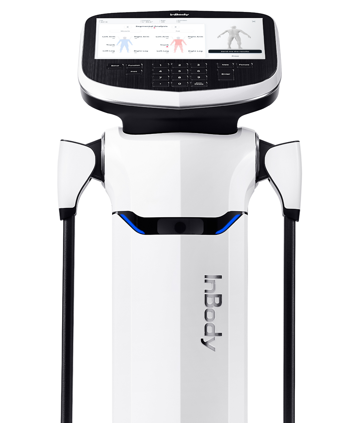 InBody body composition analyzer with segmental analysis display for fitness and clinical use