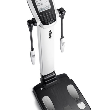 InBody body composition analyzer with digital display and hand electrodes for fitness and clinical use