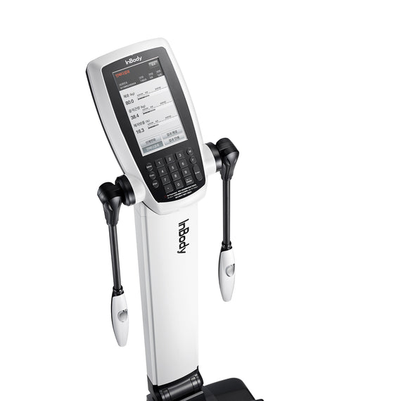 InBody body composition analyzer with digital display and hand electrodes for fitness and clinical use