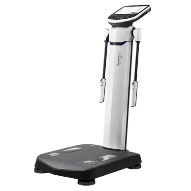 InBody body composition analyzer with touchscreen display and hand electrodes for clinical or home use